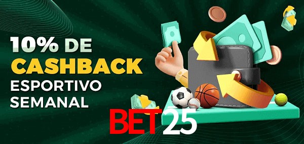 10% de bônus de cashback na bet25